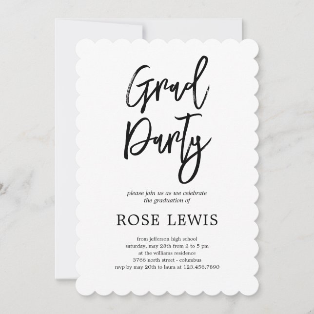 Inbjudan till Studentfest av övertäckt diagram (Framsida)