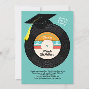 Inbjudan till Studentfest av Retro-vinylpost