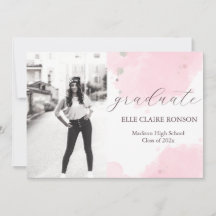 Inbjudan till Studentfest av rosa Elegance