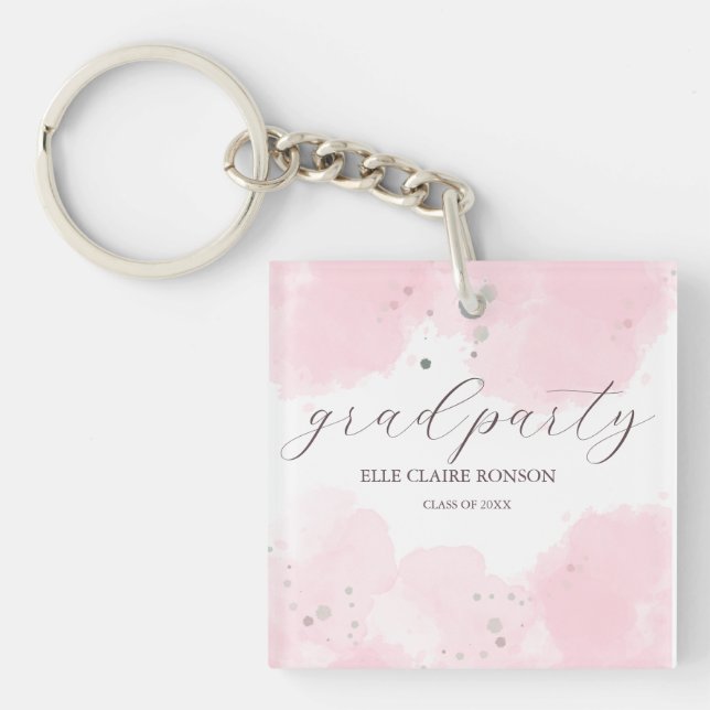 Inbjudan till Studentfest av rosa Elegance (Framsidan)