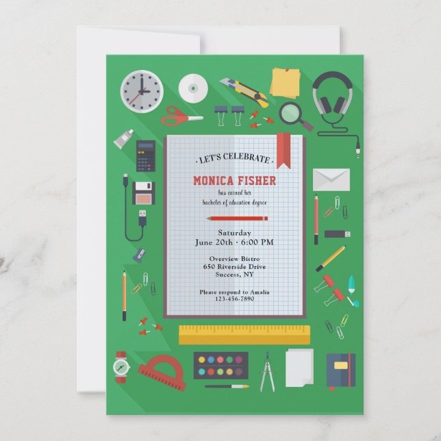 Inbjudan till Studentfest av skollärare (Framsida)