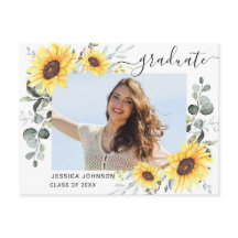 Inbjudan till Studentfest av solblommor i FOTO