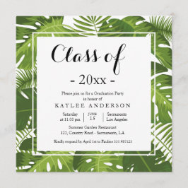 Inbjudan till Studentfest av tropisk elegant