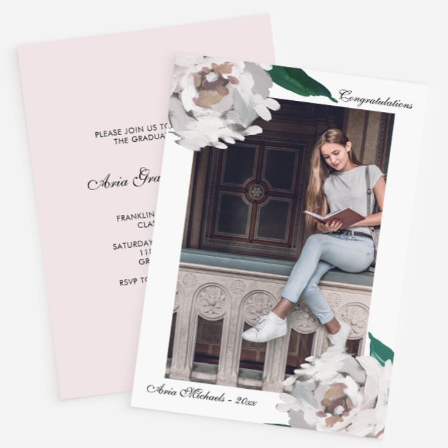 Inbjudan till Studentfest av vattenfärgsfärgad Blo (Skapare uppladdad)