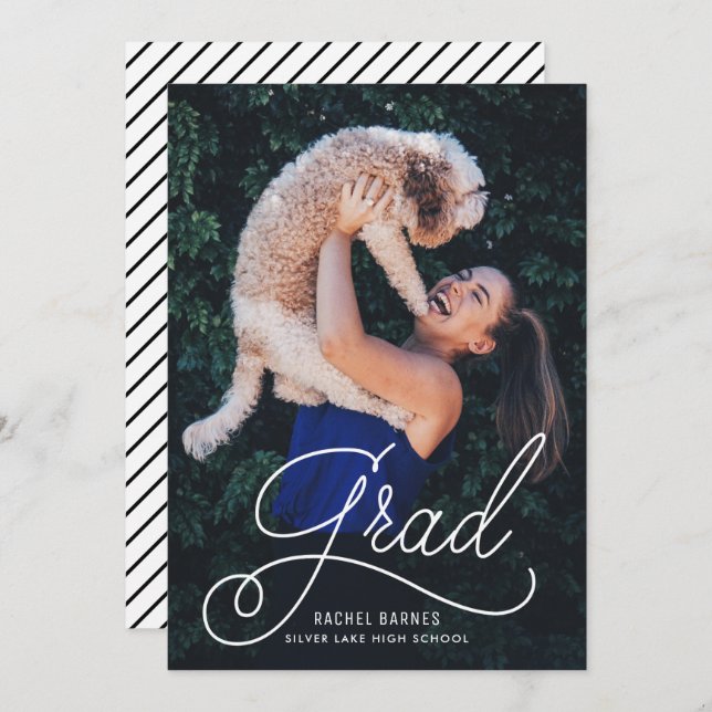 Inbjudan till Studentfest av visemisk skript (Fram/baksida)