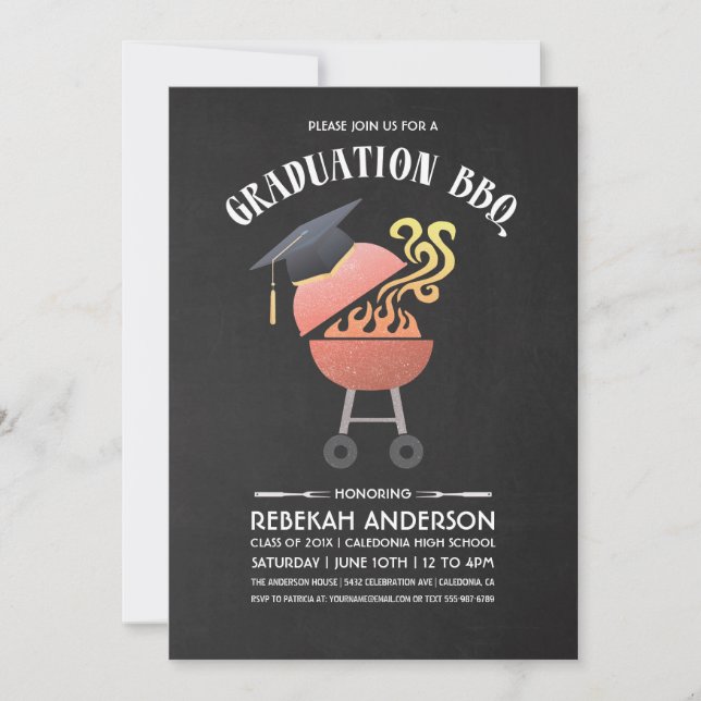 Inbjudan till studentfest | BBQ PARTY (Framsida)