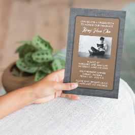 Inbjudan till studentfest [Brun]