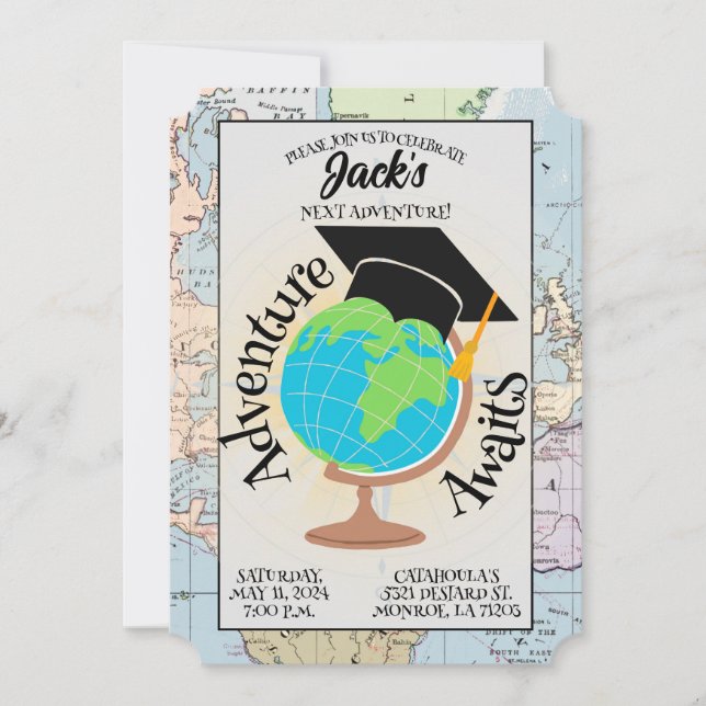 Inbjudan till Studentfest för äventyr väntar (Framsida)