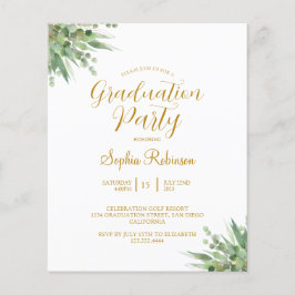 Inbjudan till Studentfest för budgeteukalyptus Gul