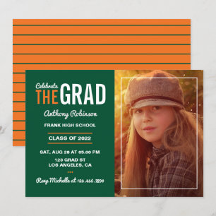 Inbjudan till Studentfest för orange och Grönt