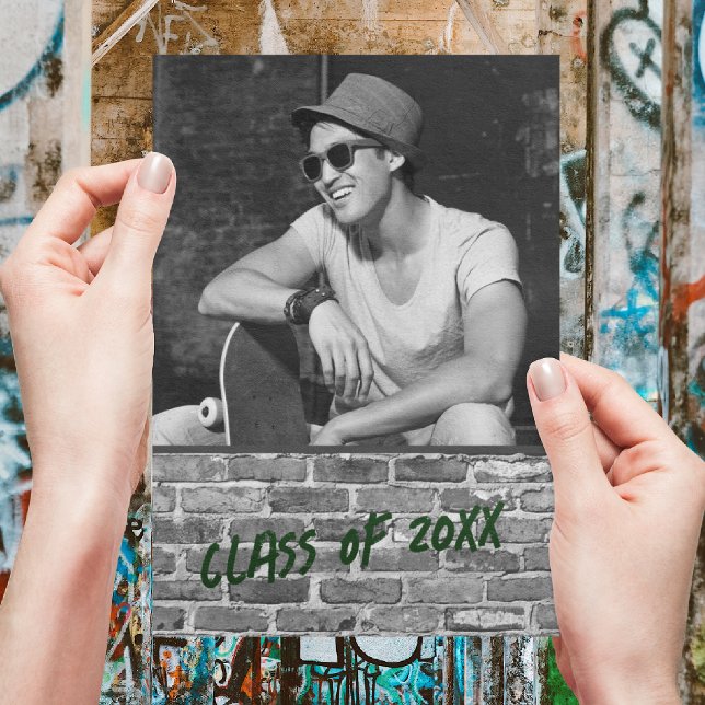 Inbjudan till studentfest [Grönt] (Skapare uppladdad)