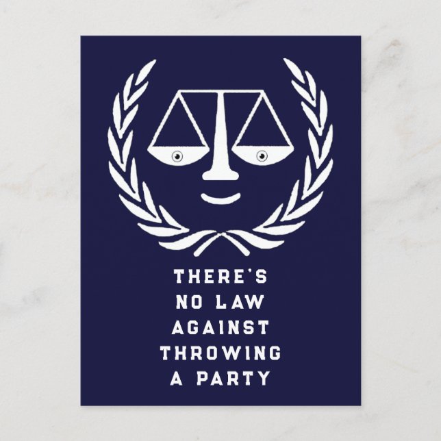 Inbjudan till Studentfest i juridik (Framsida)