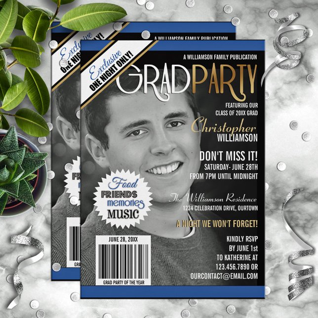 Inbjudan till studentfest Magazine Cover (Skapare uppladdad)