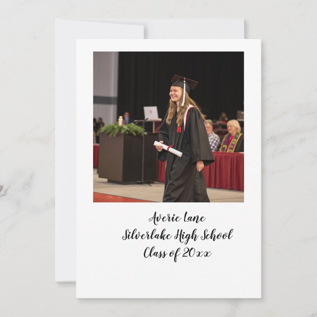 Inbjudan till studentfest med Arch Photo (Framsida)
