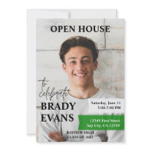 Inbjudan till studentfest med foto | GRÖNT