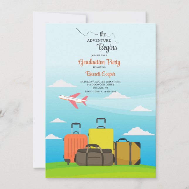 Inbjudan till Studentfesten Äventyr börjar (Framsida)