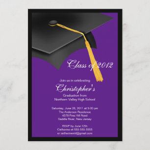 Inbjudan till Studentfesten Black Grad Cap