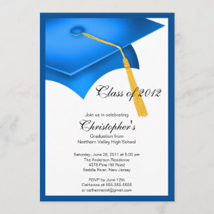 Inbjudan till Studentfesten Blue Grad Cap