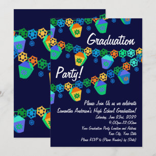 Inbjudan till Studentfesten Blue Lanternes Luau