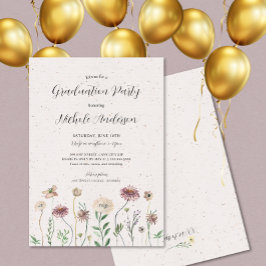 Inbjudan till Studentfesten Boho Wildblomma