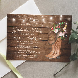 Inbjudan till Studentfesten Cowgirl Boots