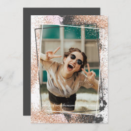 Inbjudan till Studentfesten elegant Ro Guld