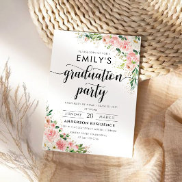 Inbjudan till Studentfesten för Rosa ros Guld.