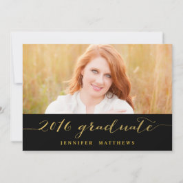Inbjudan till Studentfesten Guld Glamor Photo 2016