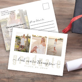 Inbjudan till Studentfesten Guld Photo Collage