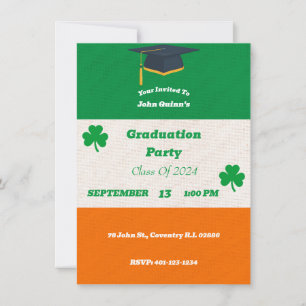 Inbjudan till Studentfesten Irish Flagga