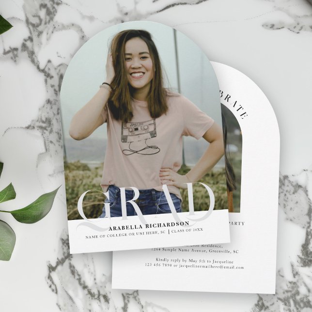 Inbjudan till Studentfesten Modern Arch Photo (Skapare uppladdad)