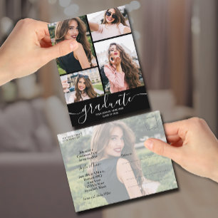 Inbjudan till Studentfesten Multi Photo Black