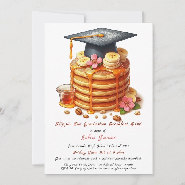 Inbjudan till Studentfesten Pancakes (Framsida)