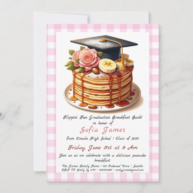 Inbjudan till Studentfesten Pancakes (Framsida)