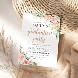 Inbjudan till Studentfesten Rosa ros Guld