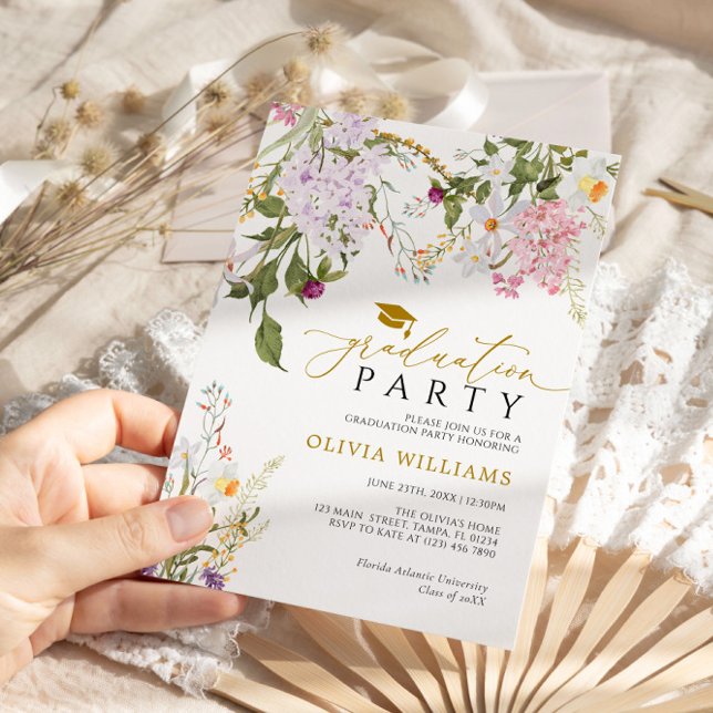 Inbjudan till Studentfesten Wildblommor (Skapare uppladdad)