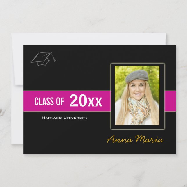 Inbjudan till studentfestens fotorosa (Framsida)