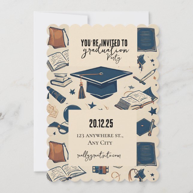 Inbjudan till studentmössa mönster-partiet (Framsida)