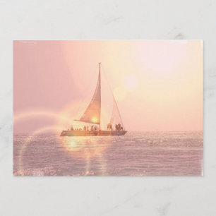 Inbjudan till sunset-segelbåt