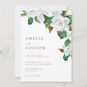 Inbjudan till Sur White Flower från Magnolia Weddi