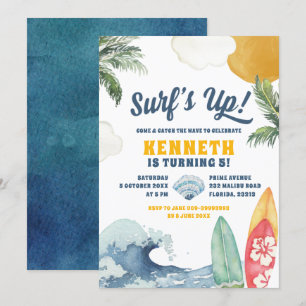 Inbjudan till surfa Beach sommarfödelsedag