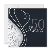 Inbjudan till svart Elegant-kvadrat