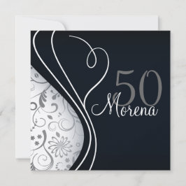 Inbjudan till svart Elegant-kvadrat