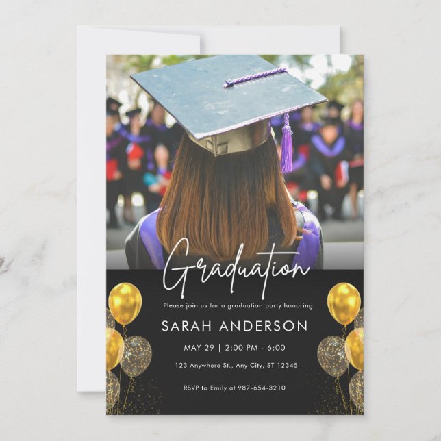 Inbjudan till Svart och Guld Studenten (Framsida)