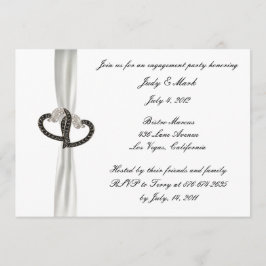 Inbjudan till svartvitt-Förlovningsfest