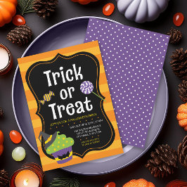 Inbjudan till Sweet Bus eller godis Halloween fest