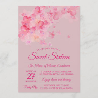 Inbjudan till Sweet sixteen av Blommarna för vatte