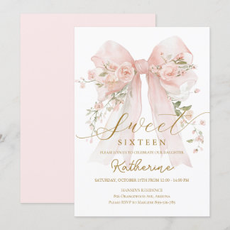 Inbjudan till Sweet sixteen av blommigtens radmatn