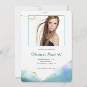 Inbjudan till Sweet sixteen av fotofoto för trendi