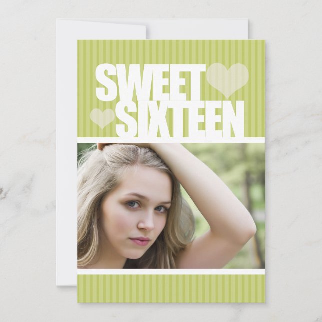 INBJUDAN TILL SWEET SIXTEEN AV LJUSHJÄRTA (Framsida)